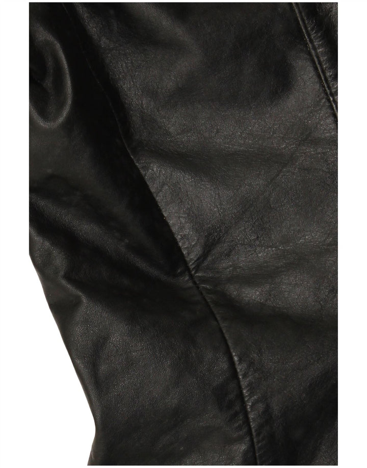 VINTAGE Mens Leather Jacket UK 38 Medium Black