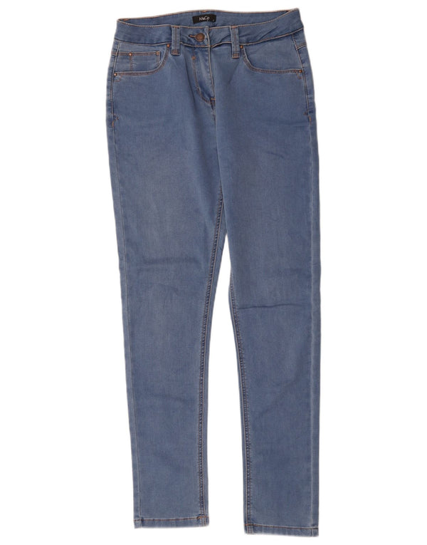 M&Co Womens Skinny Jeans UK 12 Medium W28 L30 Blue Cotton