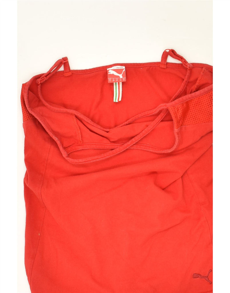 PUMA Womens Cami Top UK 10 Small Red | Vintage Puma | Thrift | Second-Hand Puma | Used Clothing | Messina Hembry 