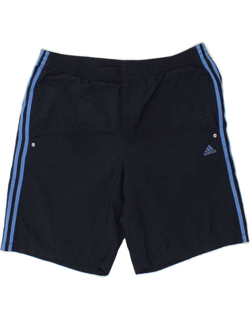 ADIDAS Mens Sport Shorts Large Navy Blue Polyester Vintage Adidas and Second-Hand Adidas from Messina Hembry 