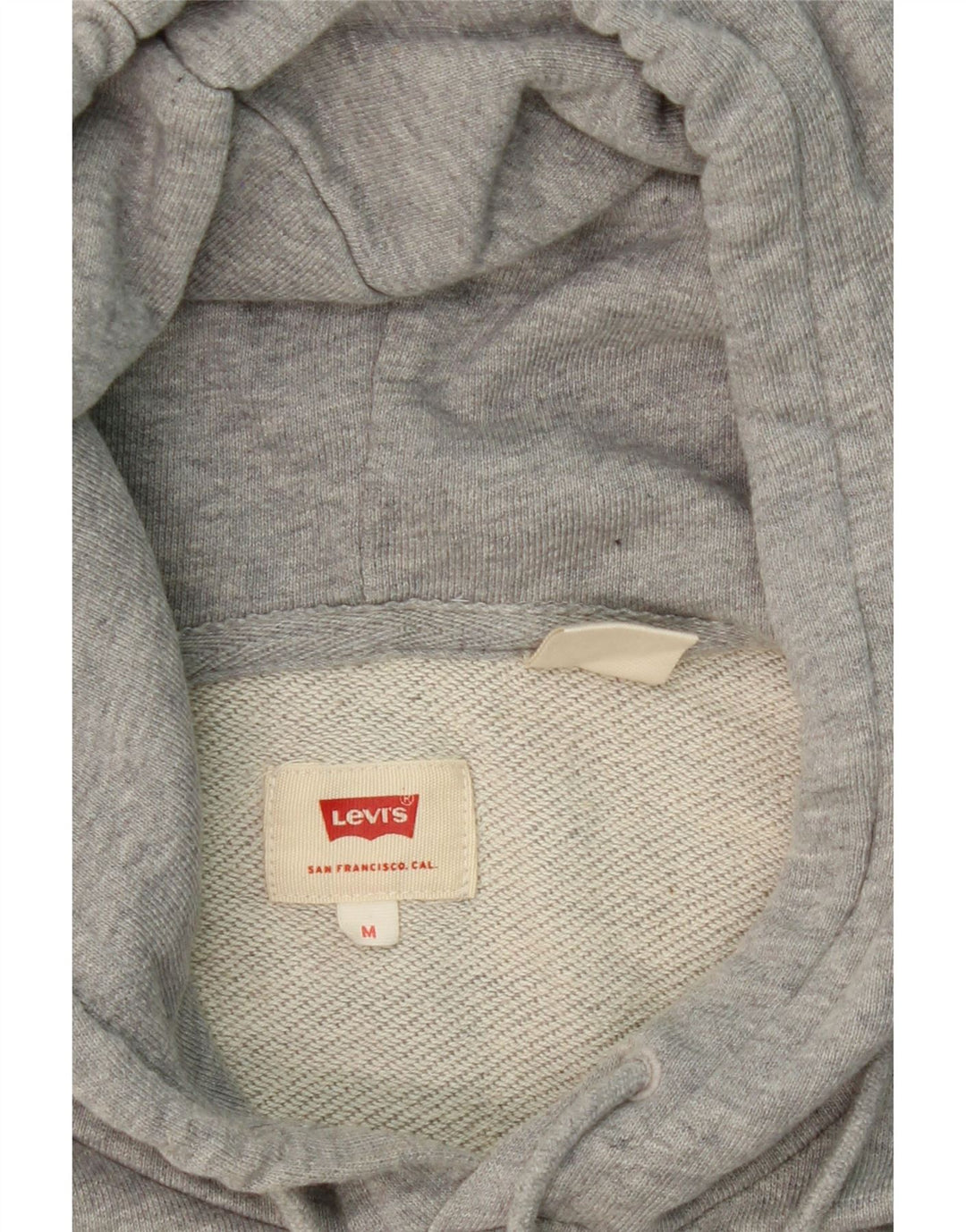 LEVI'S Mens Graphic Hoodie Jumper Medium Grey Cotton Vintage Levi's and Second-Hand Levi's from Messina Hembry 
