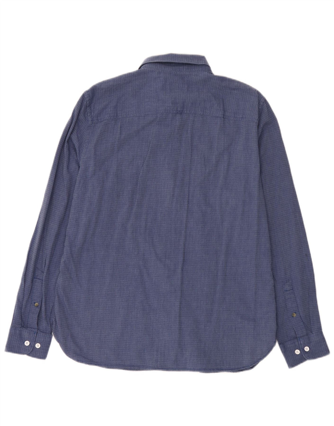 Timberland Mens Slim Fit Shirt Large Navy Blue Spotted Cotton