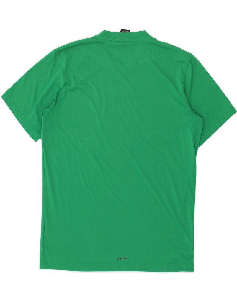 ADIDAS Mens Climalite T-Shirt Top Medium Green Polyester | Vintage Adidas | Thrift | Second-Hand Adidas | Used Clothing | Messina Hembry 