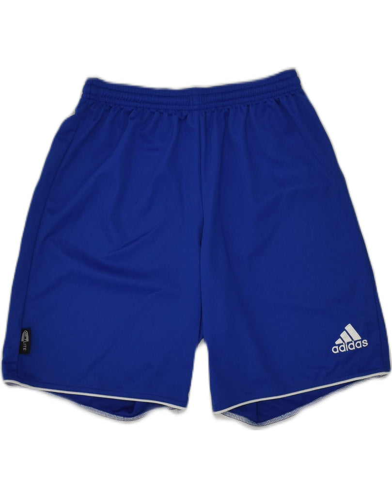 ADIDAS Mens Sport Shorts Small Blue Polyester | Vintage Adidas | Thrift | Second-Hand Adidas | Used Clothing | Messina Hembry 