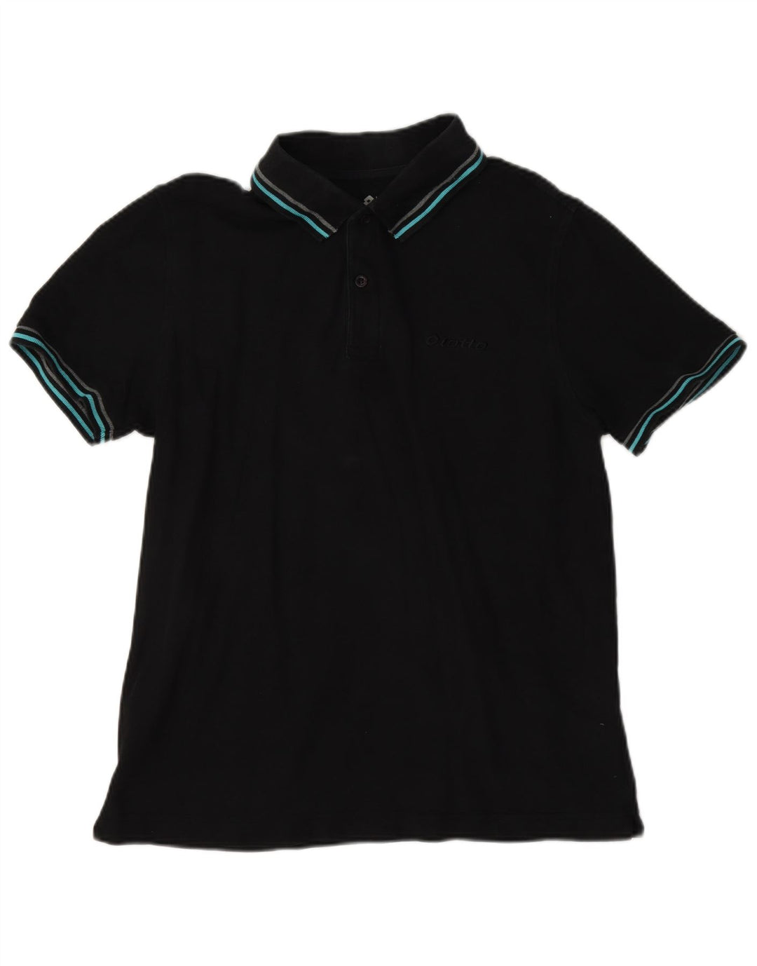 Lotto Mens Polo Shirt Small Black Cotton