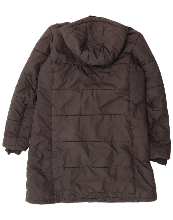 Jack Wolfskin Womens Hooded Padded Coat UK 18 XL  Grey Polyester