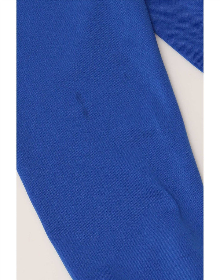 Adidas Boys Tracksuit Top Jacket 13-14 Years Blue Colourblock Polyester