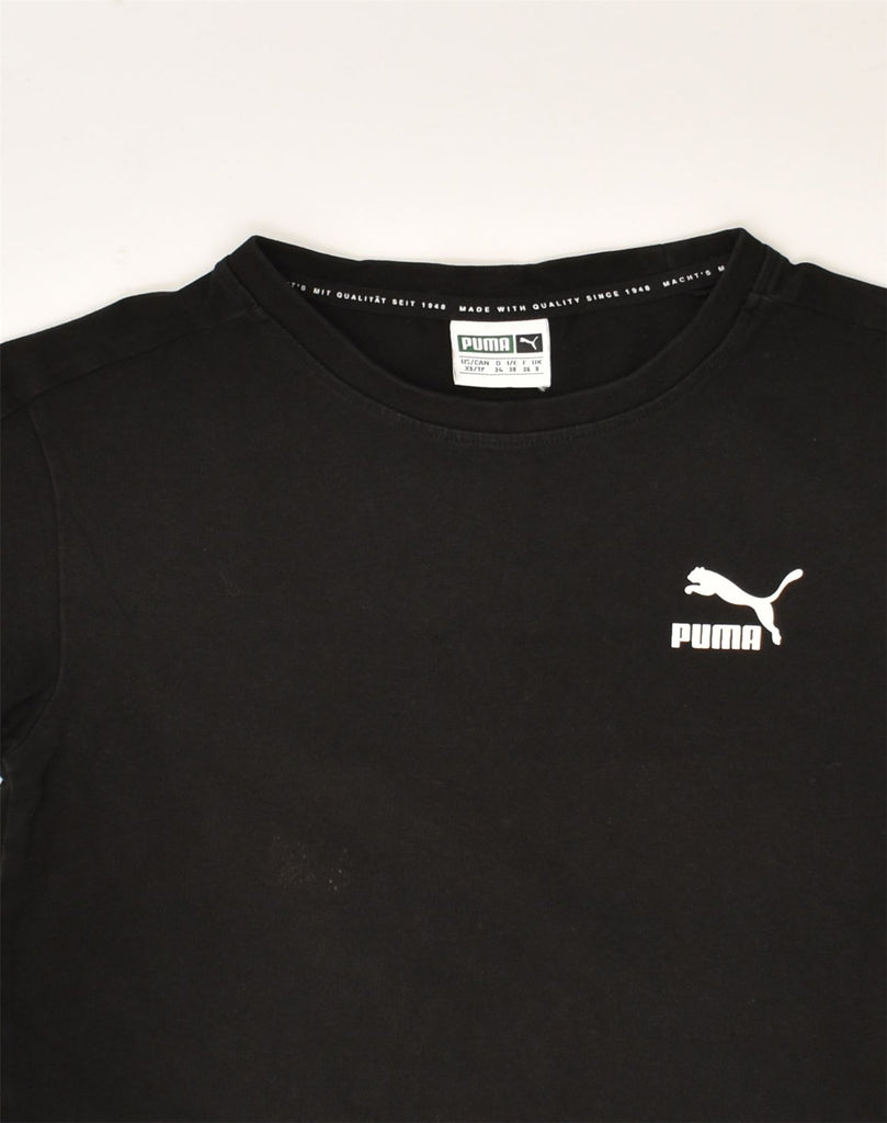 PUMA Womens T-Shirt Top UK 8 Small  Black | Vintage Puma | Thrift | Second-Hand Puma | Used Clothing | Messina Hembry 