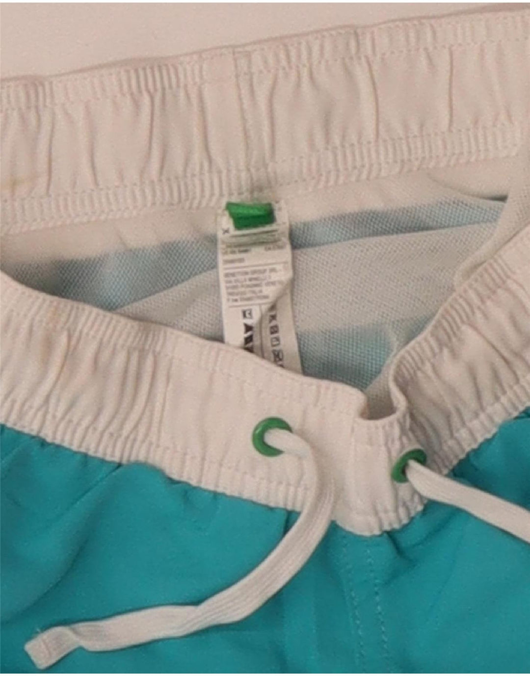 BENETTON Boys Graphic Swimming Shorts 8-9 Years  Blue Colourblock
