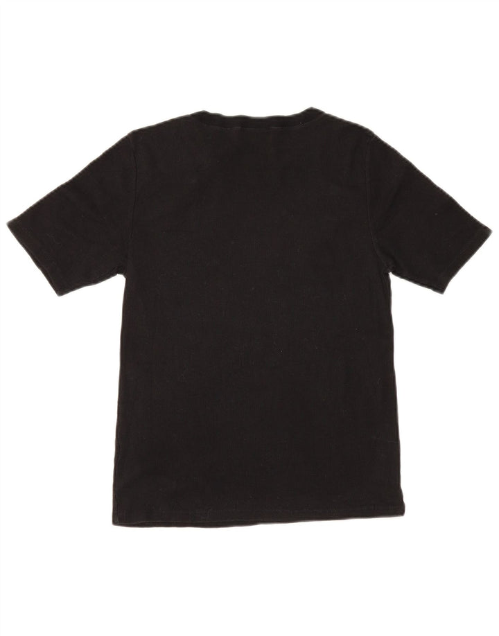 Zara Womens Graphic T-Shirt Top UK 14 Large Black