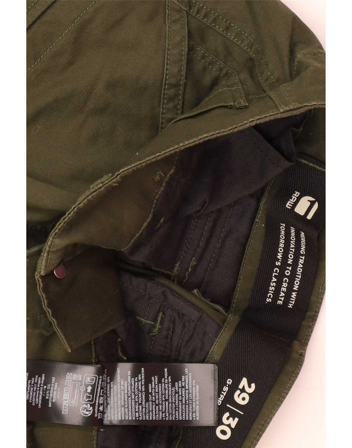 G-Star Mens Straight Cargo Trousers W29 L30 Khaki Cotton