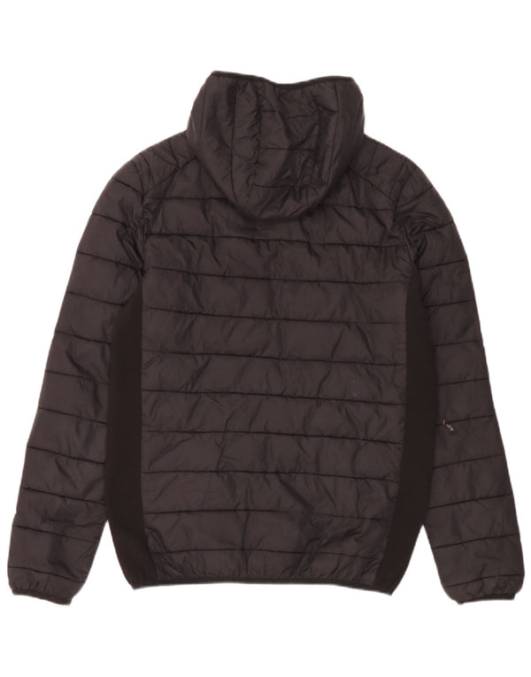 Ellesse Mens Hooded Padded Jacket UK 36 Small Black Nylon