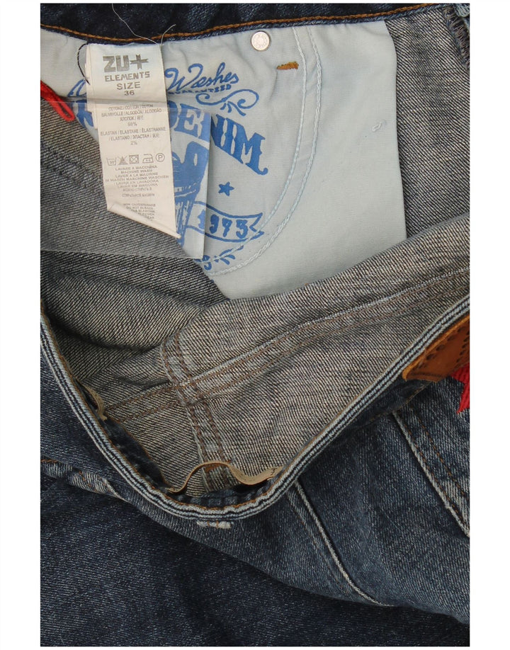 Zu Elements Mens Super Slim Jeans W36 L34 Blue Cotton