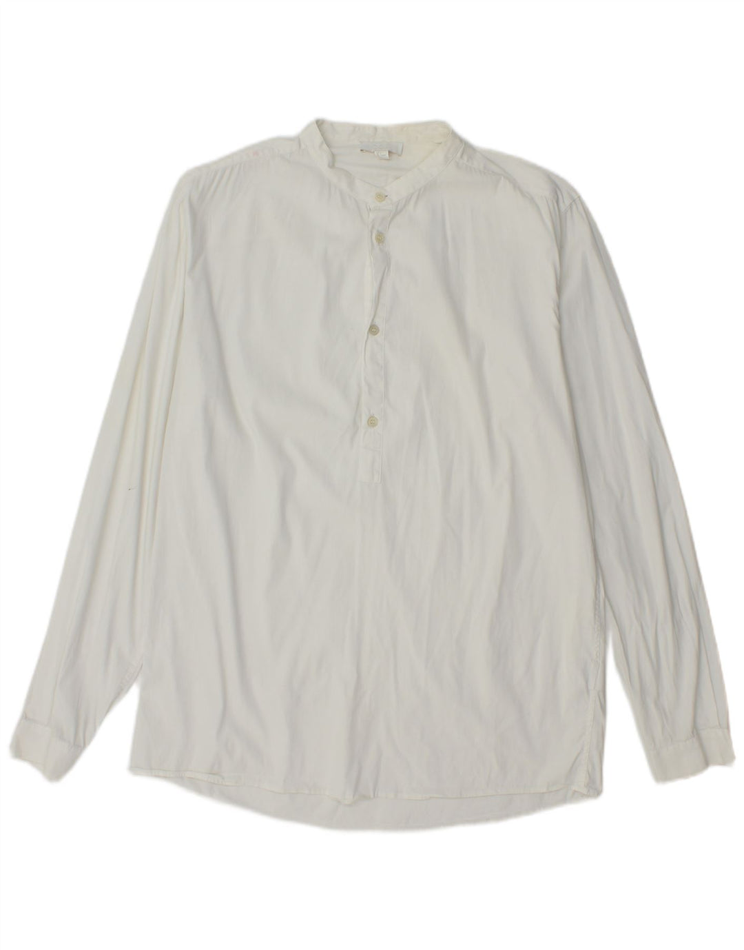 Cos Mens Pullover Shirt Small White Cotton