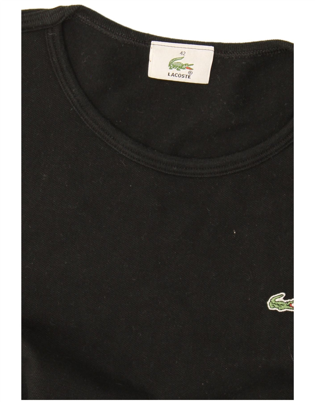 Lacoste Womens T-Shirt Top Size 42 Large Black