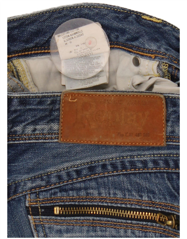 Replay Womens Slim Jeans W27 L34 Blue Cotton