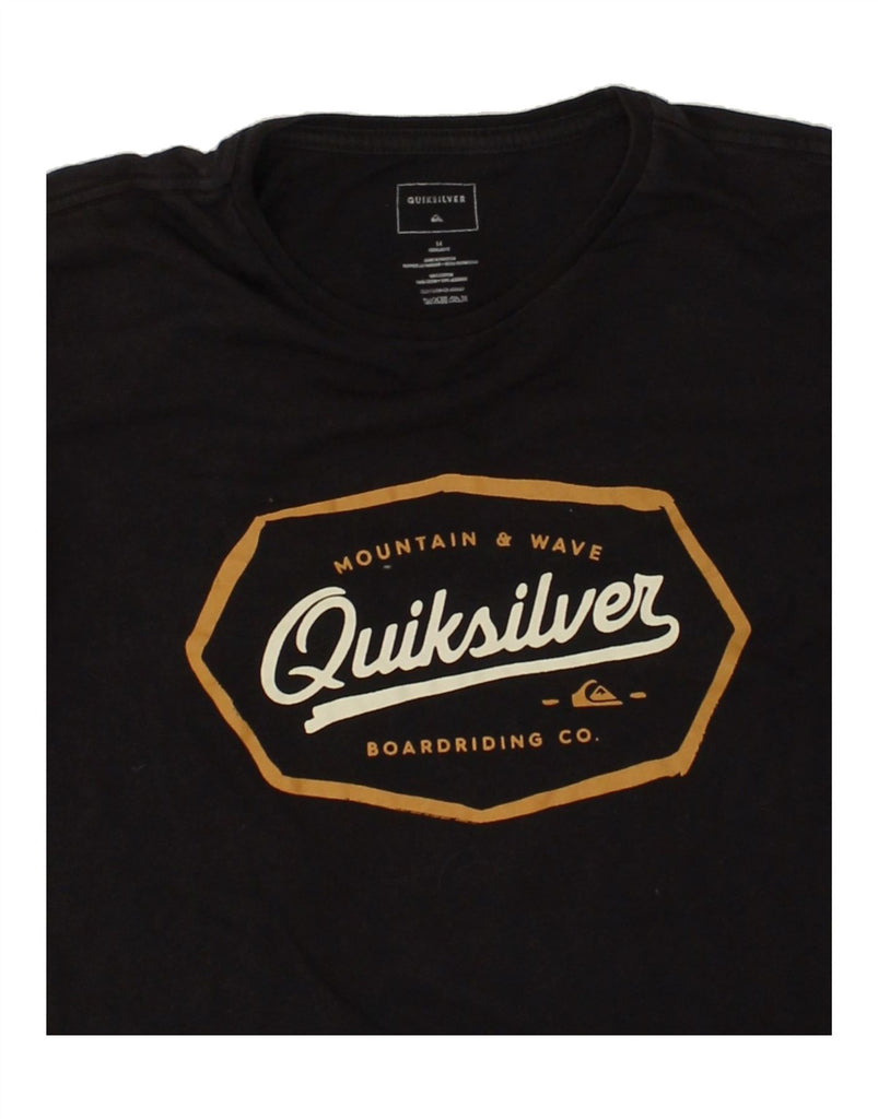 QUIKSILVER Boys Graphic T-Shirt Top 13-14 Years Black Cotton | Vintage Quiksilver | Thrift | Second-Hand Quiksilver | Used Clothing | Messina Hembry 