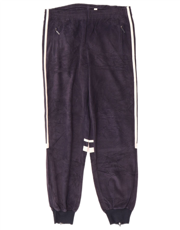 ADIDAS Boys Tracksuit Trousers Joggers 13-14 Years Navy Blue Polyester