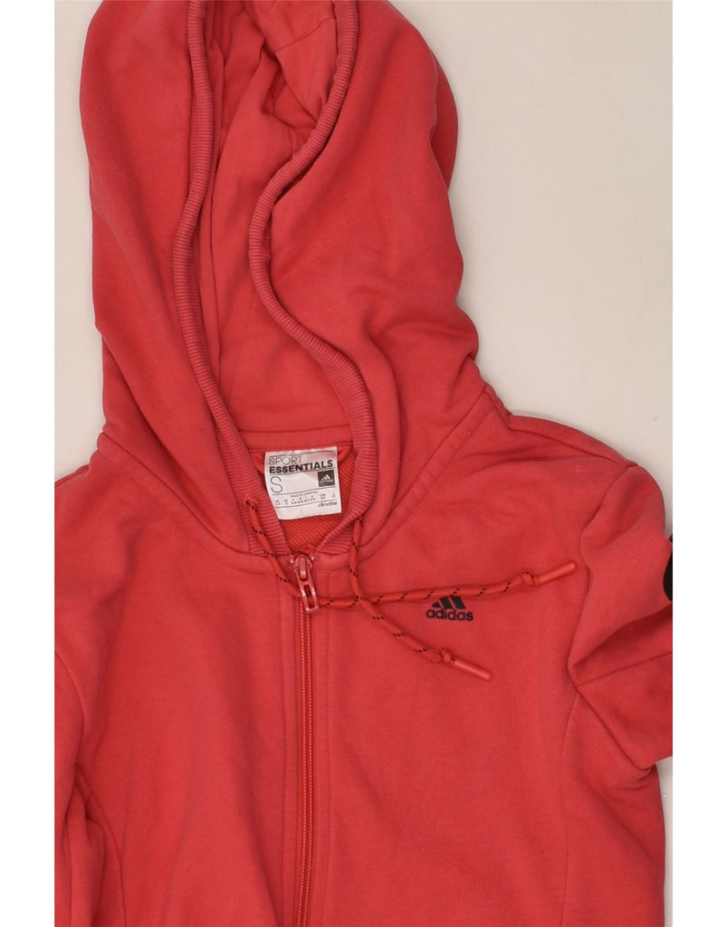 ADIDAS Womens Climalite Graphic Zip Hoodie Sweater UK 8-10 Small  Red | Vintage Adidas | Thrift | Second-Hand Adidas | Used Clothing | Messina Hembry 