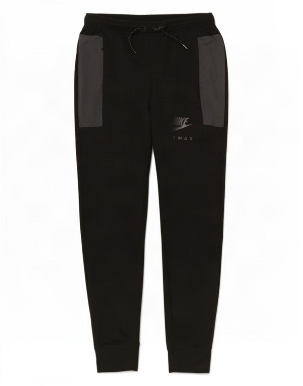 Nike Mens Tracksuit Trousers Joggers Large Black Colourblock Polyester
