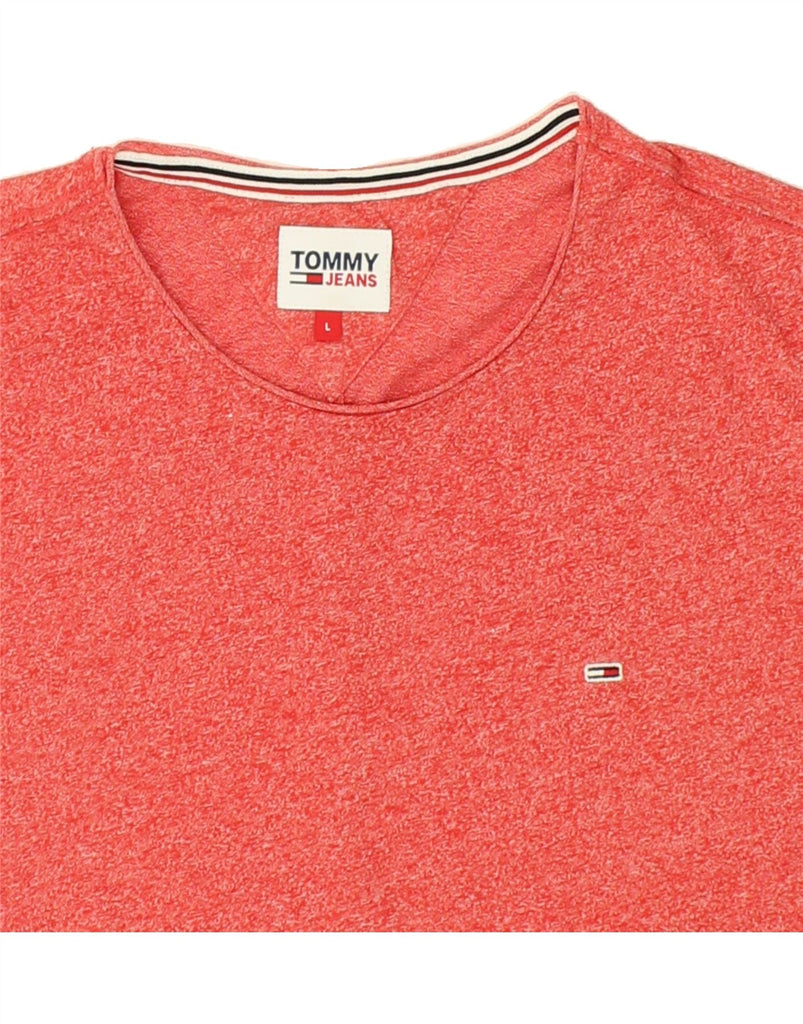 TOMMY HILFIGER Mens T-Shirt Top Large Red | Vintage Tommy Hilfiger | Thrift | Second-Hand Tommy Hilfiger | Used Clothing | Messina Hembry 