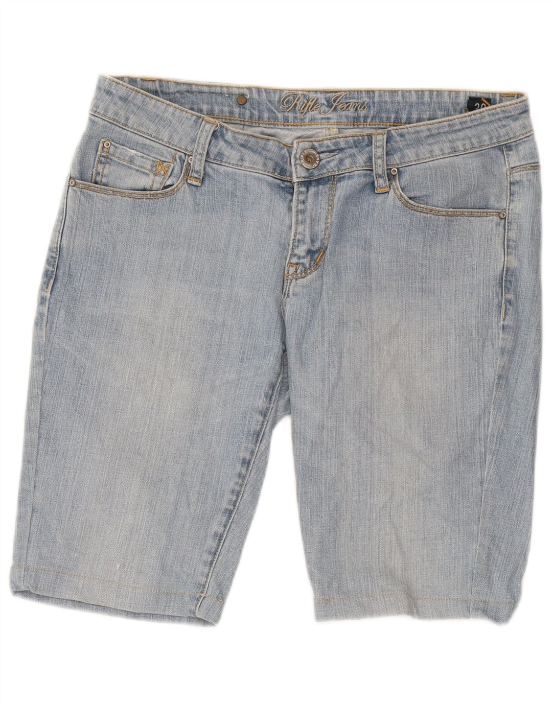 Rifle Mens Denim Shorts W30 Medium Blue