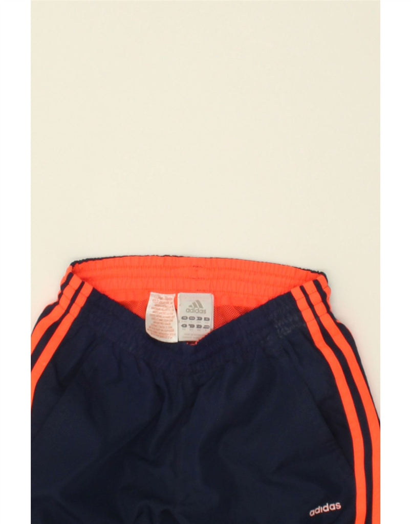 ADIDAS Boys Graphic Tracksuit Trousers Joggers 9-10 Years Navy Blue | Vintage Adidas | Thrift | Second-Hand Adidas | Used Clothing | Messina Hembry 