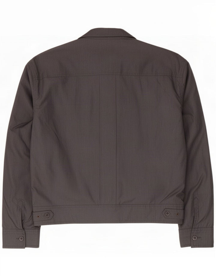 Trussardi Mens Zip Regular Fit Jacket UK 36 Small Grey Polyester