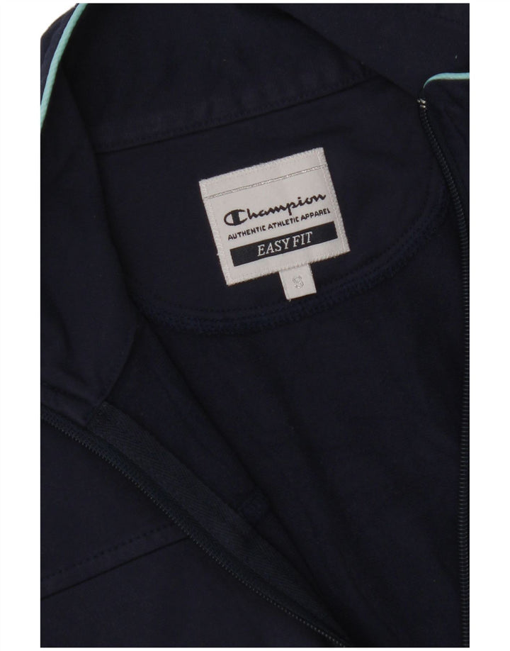 CHAMPION Womens Easy Fit Tracksuit Top Jacket UK 10 Small Navy Blue