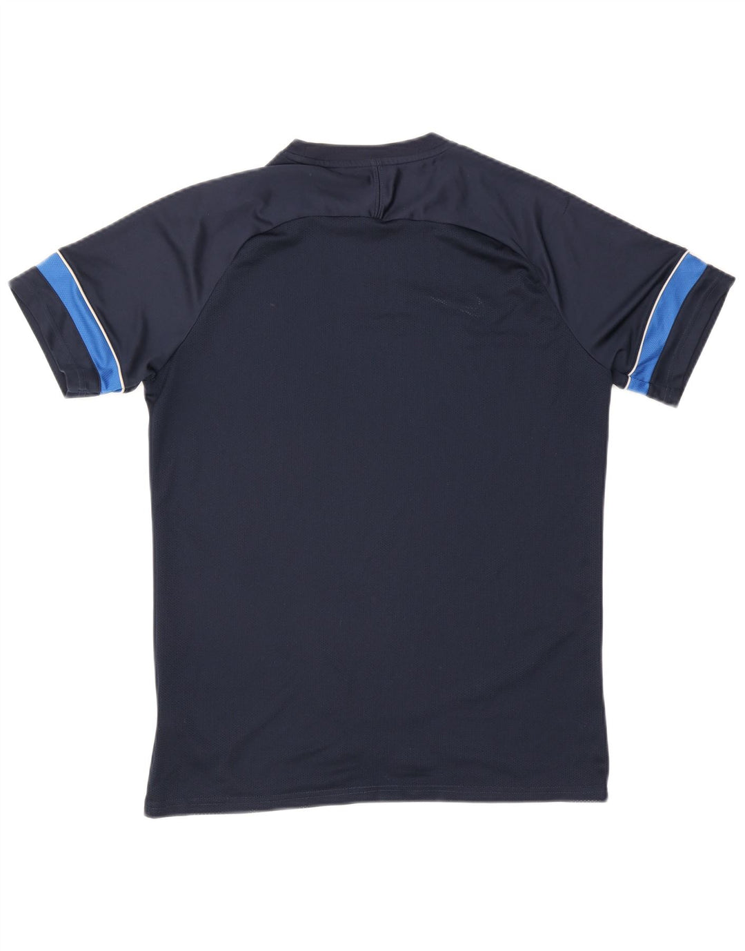Nike Mens Dri Fit T-Shirt Top Large Navy Blue Colourblock Polyester