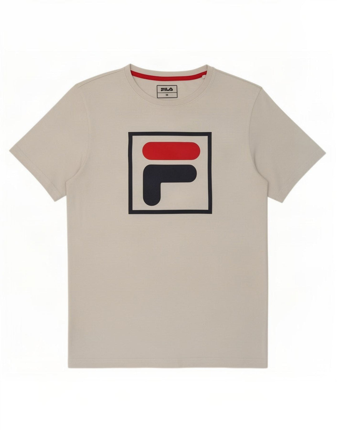 Fila Mens Graphic T-Shirt Top Medium White Cotton