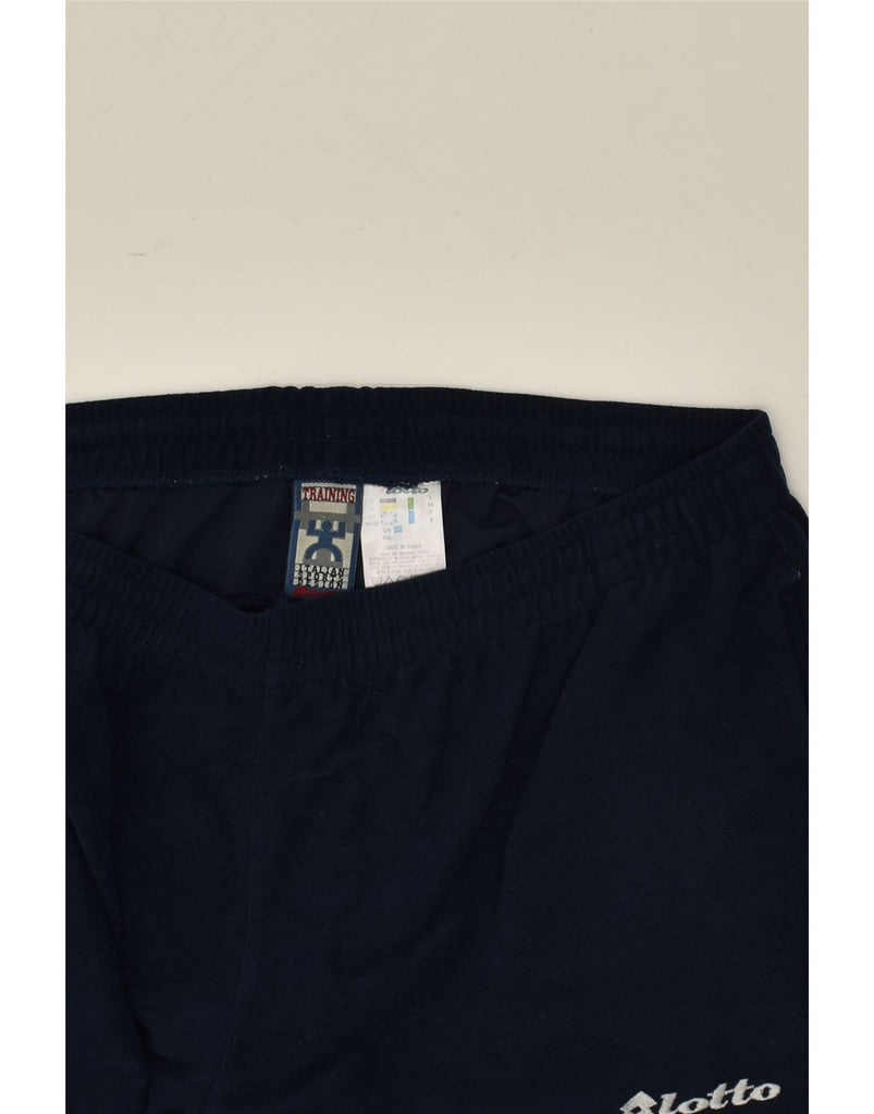 LOTTO Mens Tracksuit Trousers UK 44/48 Large Navy Blue Polyester | Vintage Lotto | Thrift | Second-Hand Lotto | Used Clothing | Messina Hembry 
