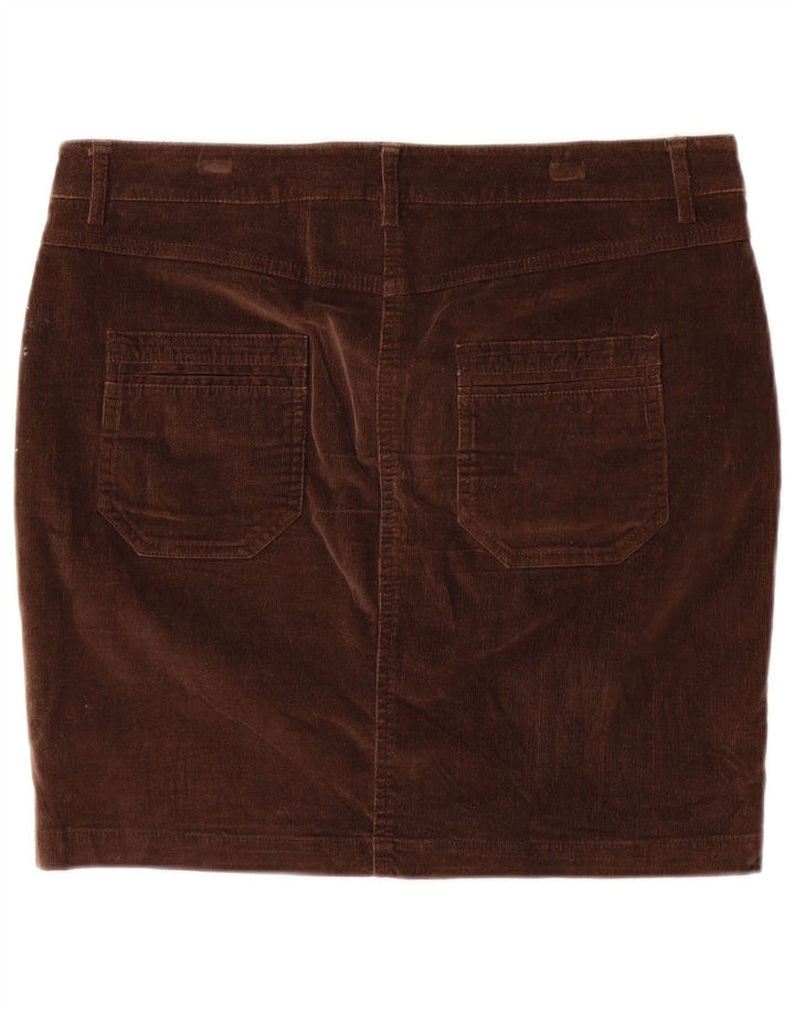 Benetton Womens Mini Corduroy Skirt IT 44 Medium W32 Brown Cotton