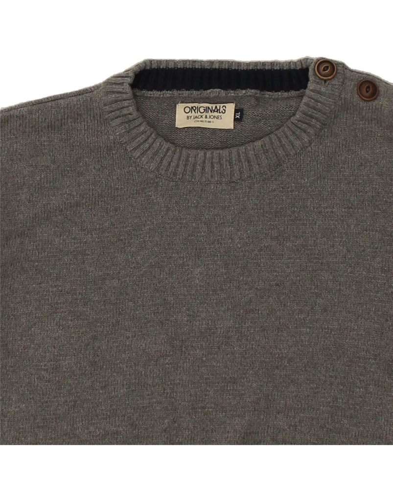 JACK & JONES Mens Crew Neck Jumper Sweater XL Grey Cotton | Vintage Jack & Jones | Thrift | Second-Hand Jack & Jones | Used Clothing | Messina Hembry 