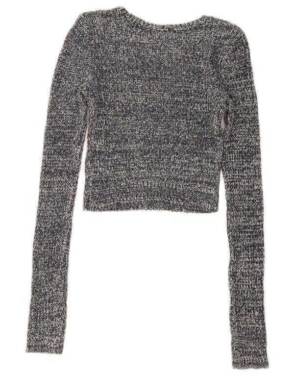 Abercrombie & Fitch Womens Boat Neck Jumper Sweater UK 10 Small Grey