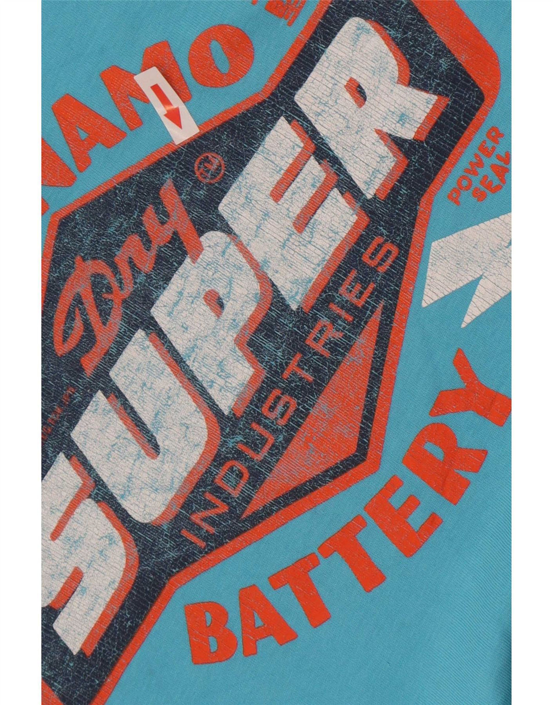 Superdry Mens Regular Graphic T-Shirt Top XL Blue Cotton