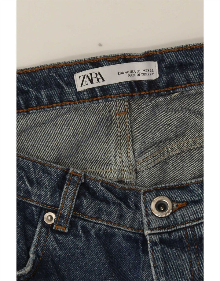 Zara Mens Distressed Cropped Jeans EU 40 Medium W31 L26 Blue