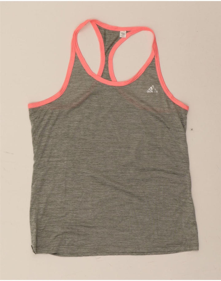 ADIDAS Womens Climalite Vest Top UK 16/18 Large Grey Polyester Vintage Adidas and Second-Hand Adidas from Messina Hembry 