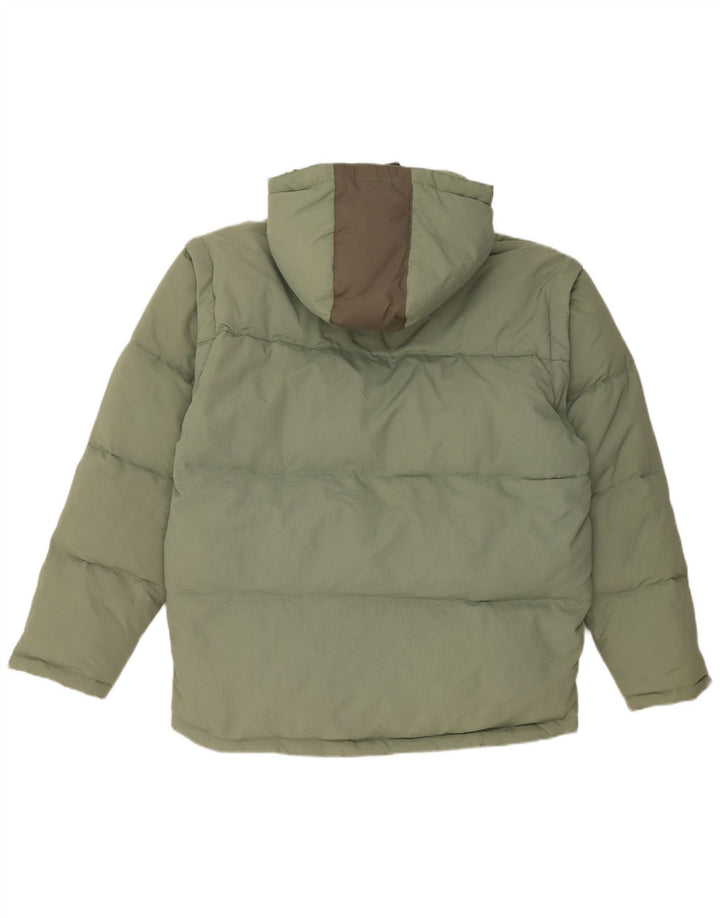 Fila Mens Hooded Padded Jacket UK 36 Small Green Polyamide