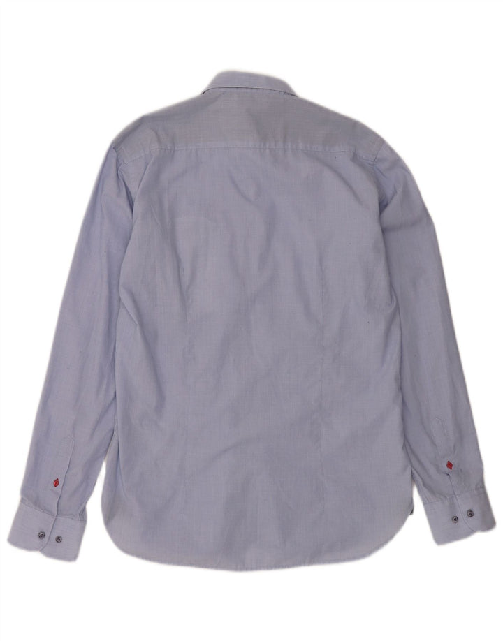 Alessandra Lamura Mens Shirt Large Blue Polyester