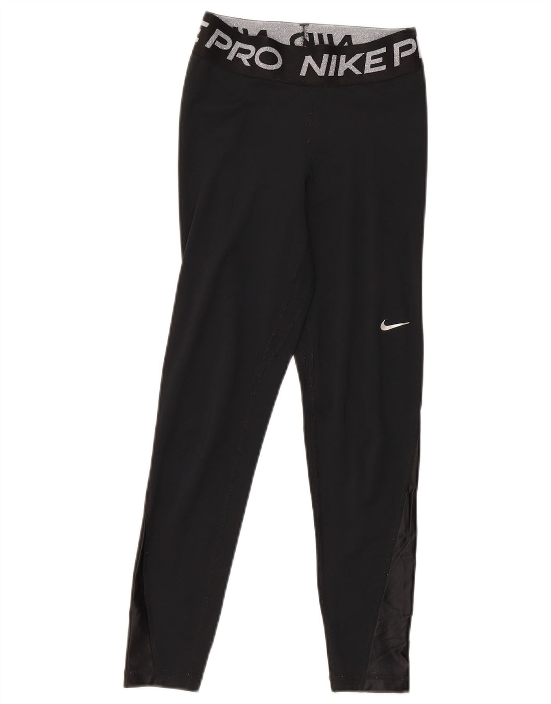 Nike Womens Dri Fit Graphic Leggings UK 6 XS Black Polyester