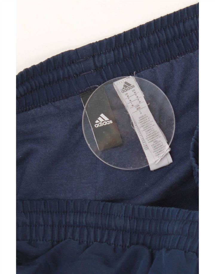Adidas Mens Tracksuit Trousers Joggers Medium Navy Blue Polyester