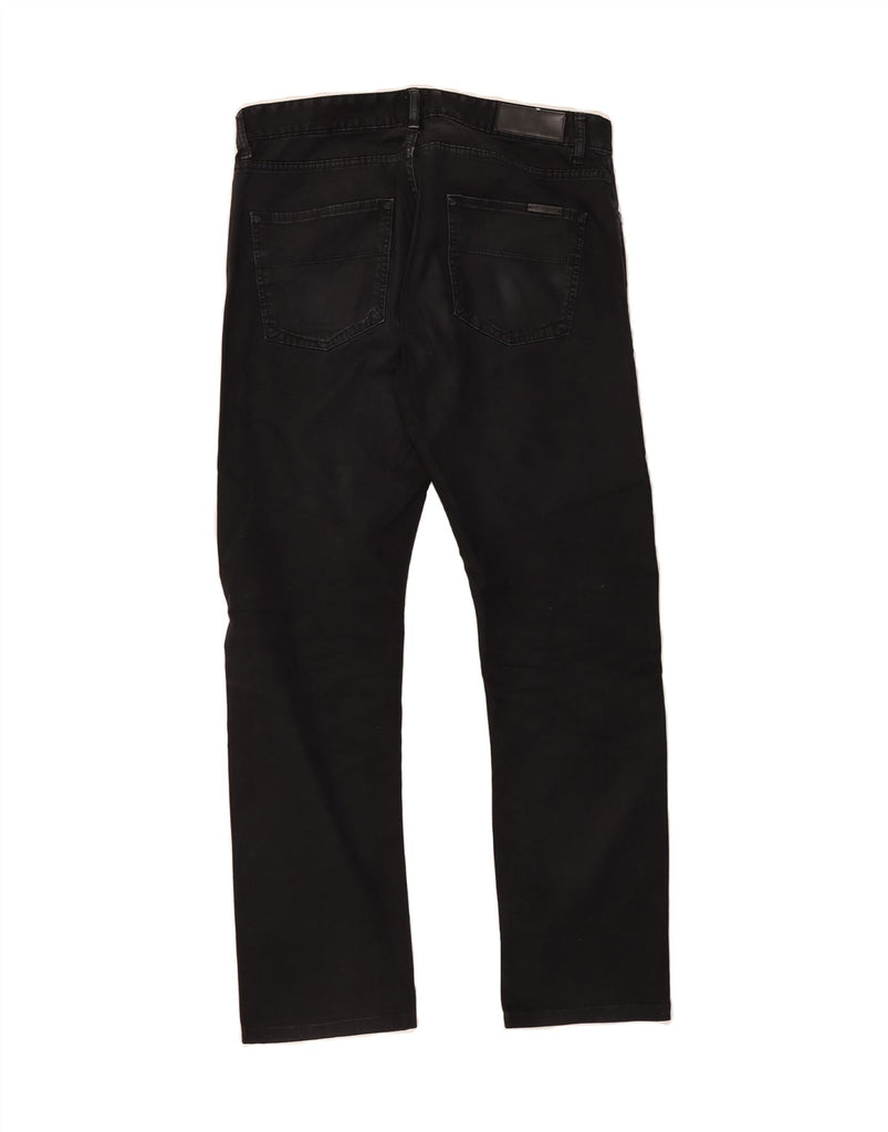 CERRUTI 1881 Mens Straight Jeans W36 L32 Black Cotton Vintage Cerruti 1881 and Second-Hand Cerruti 1881 from Messina Hembry 