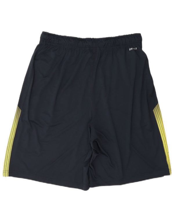 Nike Mens Dri Fit Sport Shorts Large Navy Blue Colourblock Polyester