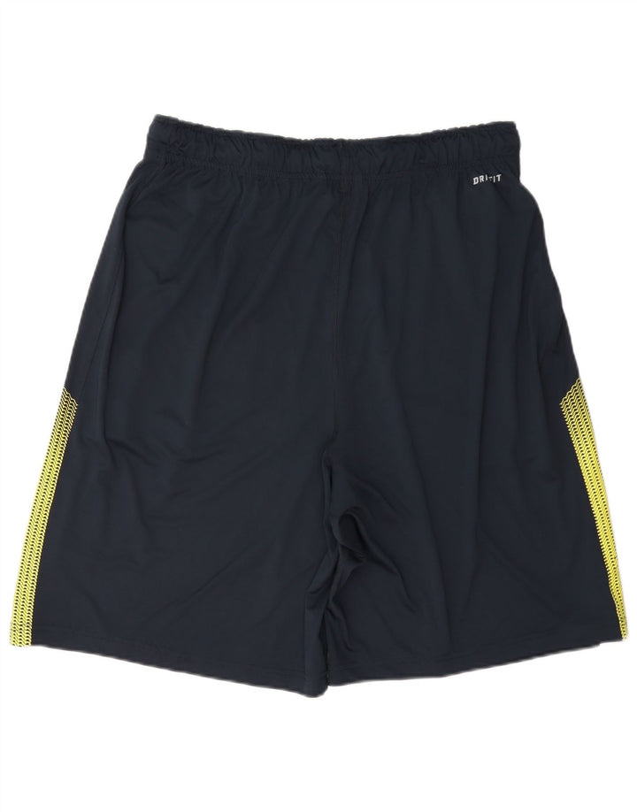 Nike Mens Dri Fit Sport Shorts Large Navy Blue Colourblock Polyester