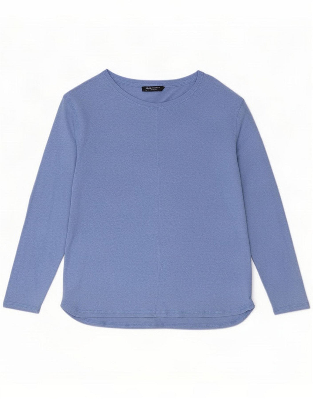 Marks & Spencer Womens Top Long Sleeve UK 14 Medium Blue Linen