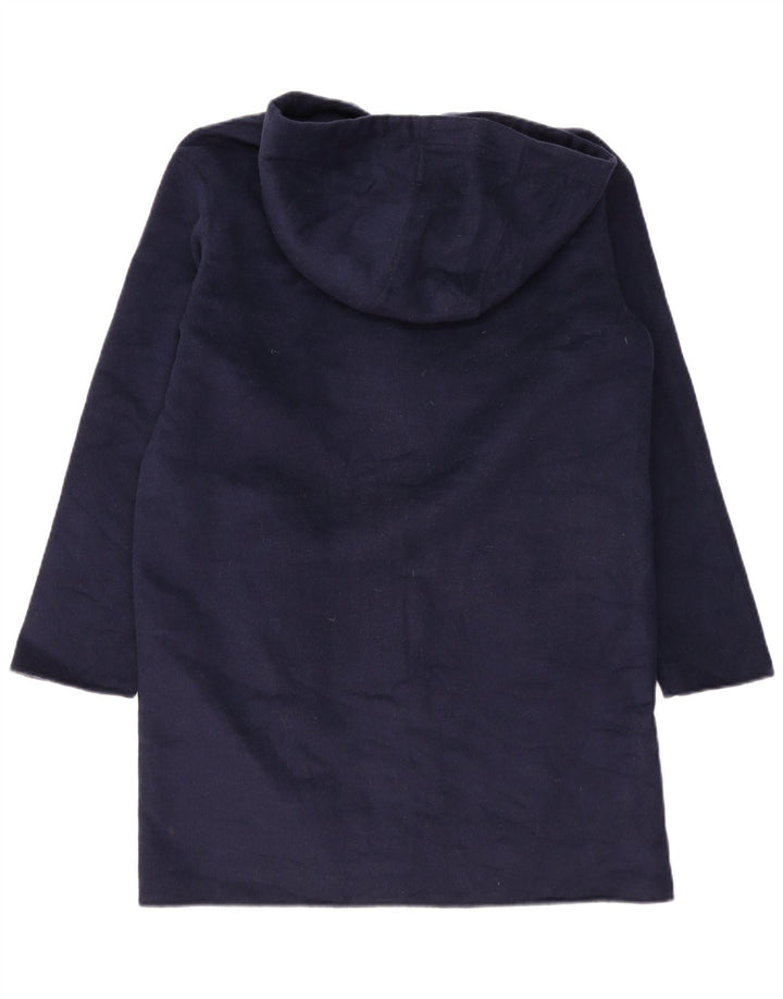 BENETTON Womens Oversized Overcoat UK 10 Small Navy Blue Wool