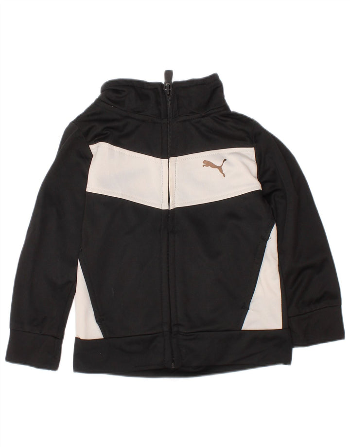 Puma Baby Boys Tracksuit Top Jacket 9-12 Months Black Colourblock Polyester