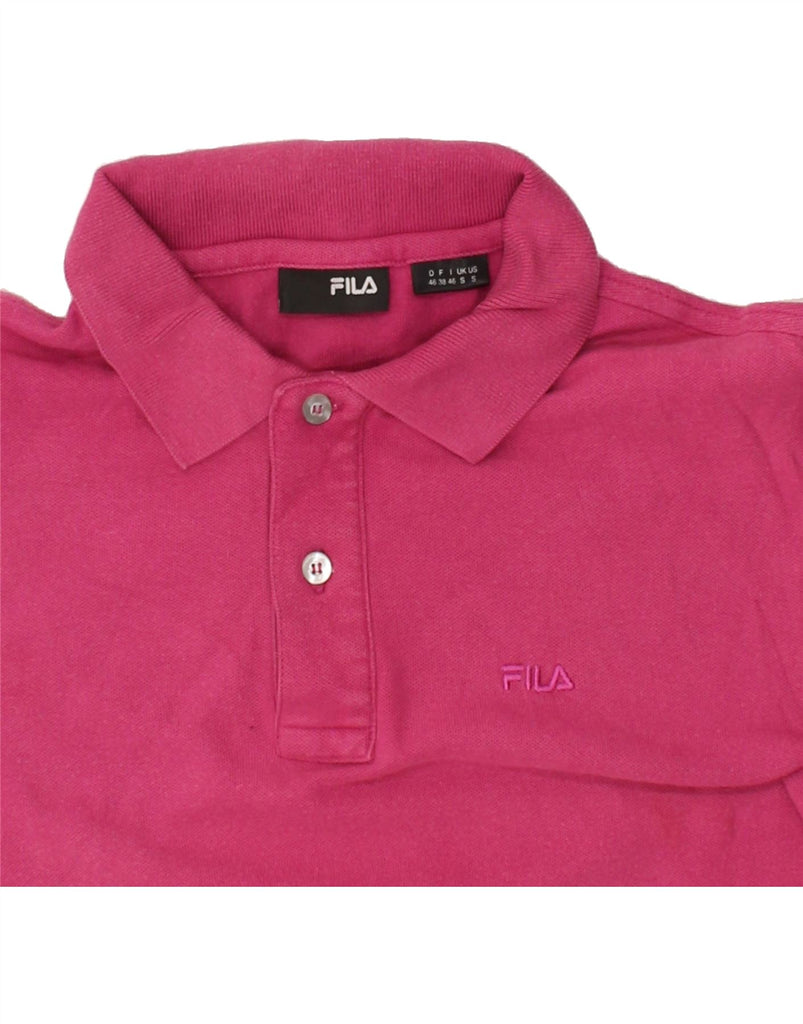 FILA Mens Polo Shirt Small Pink Cotton | Vintage Fila | Thrift | Second-Hand Fila | Used Clothing | Messina Hembry 