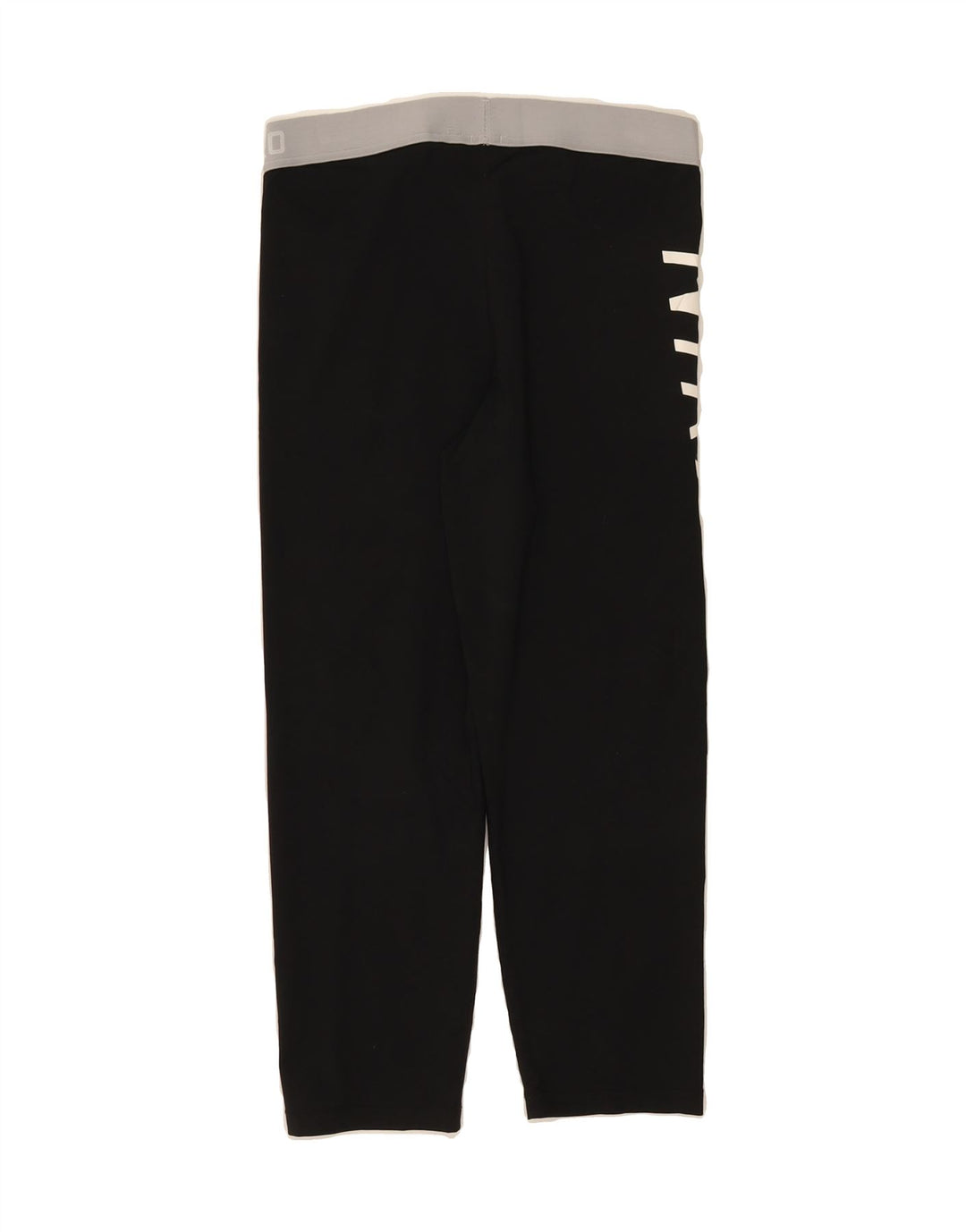 NIKE Womens Dri Fit Graphic Capri Leggings UK 16 Large  Black Polyester Vintage Nike and Second-Hand Nike from Messina Hembry 
